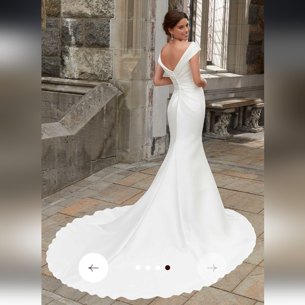 MAKE AN OFFER! Morilee Stacey Wedding Gown- Ivory, Size 12 - Picture 2 of 11
